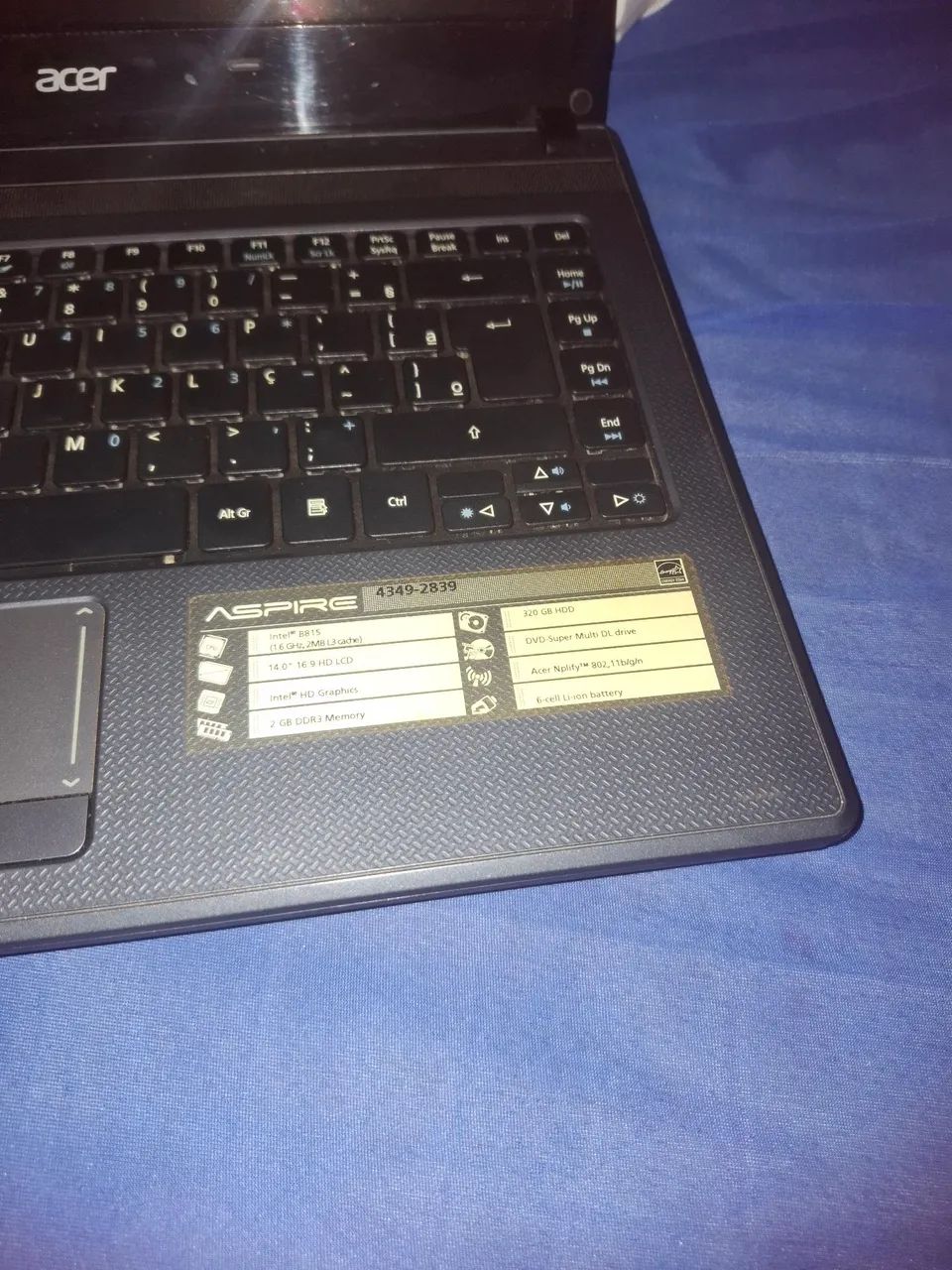Notebook aspire 43492839