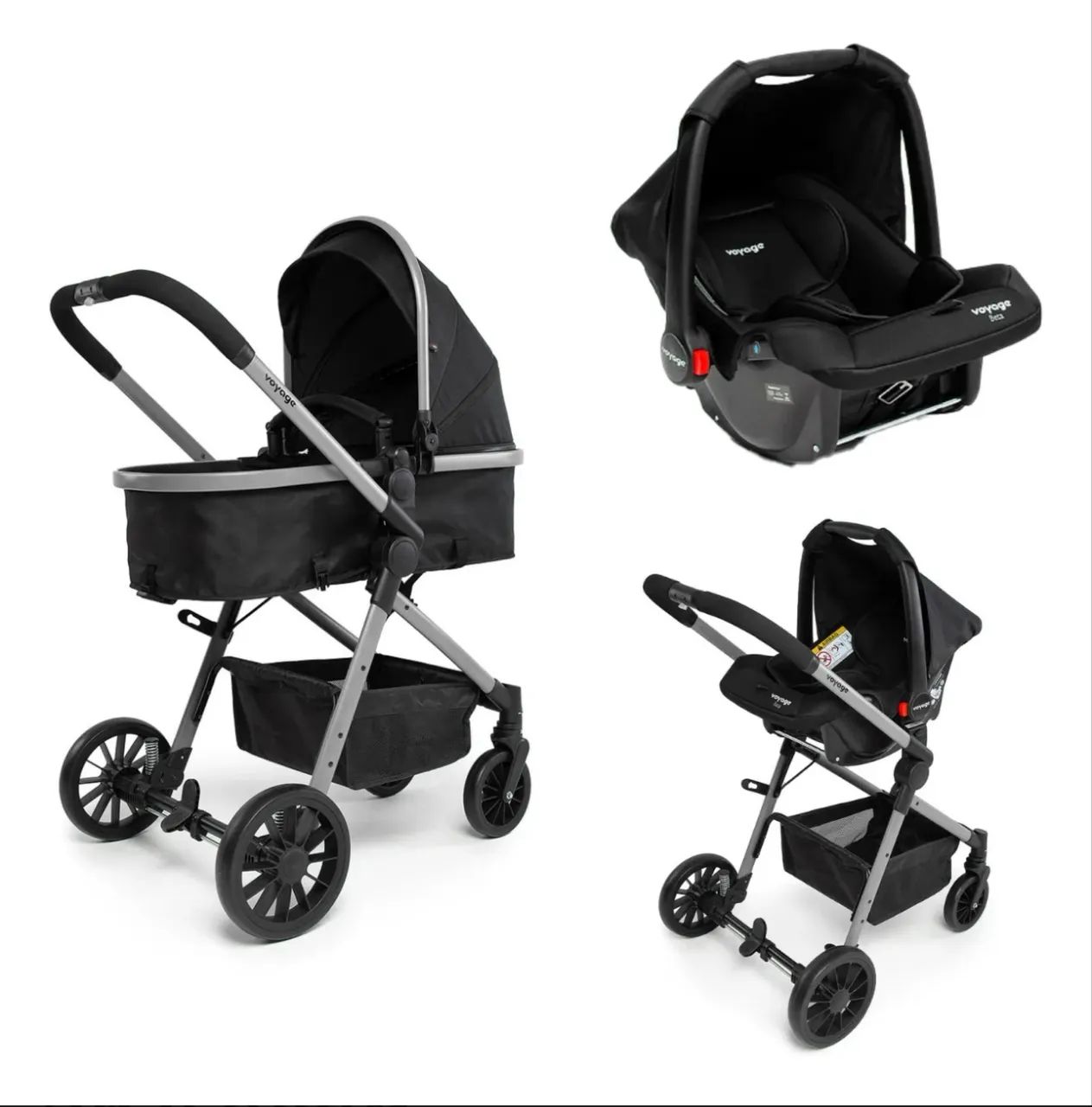 Carrinho E Bebê Conforto 3 Em 1 Prestige Duo Voyage