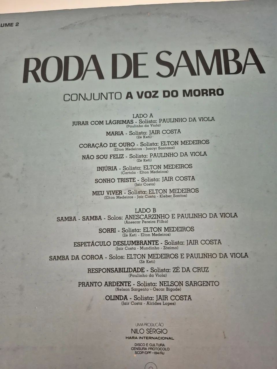 Disco de vinil a voz do morro ' Roda de samba " - Foto 3