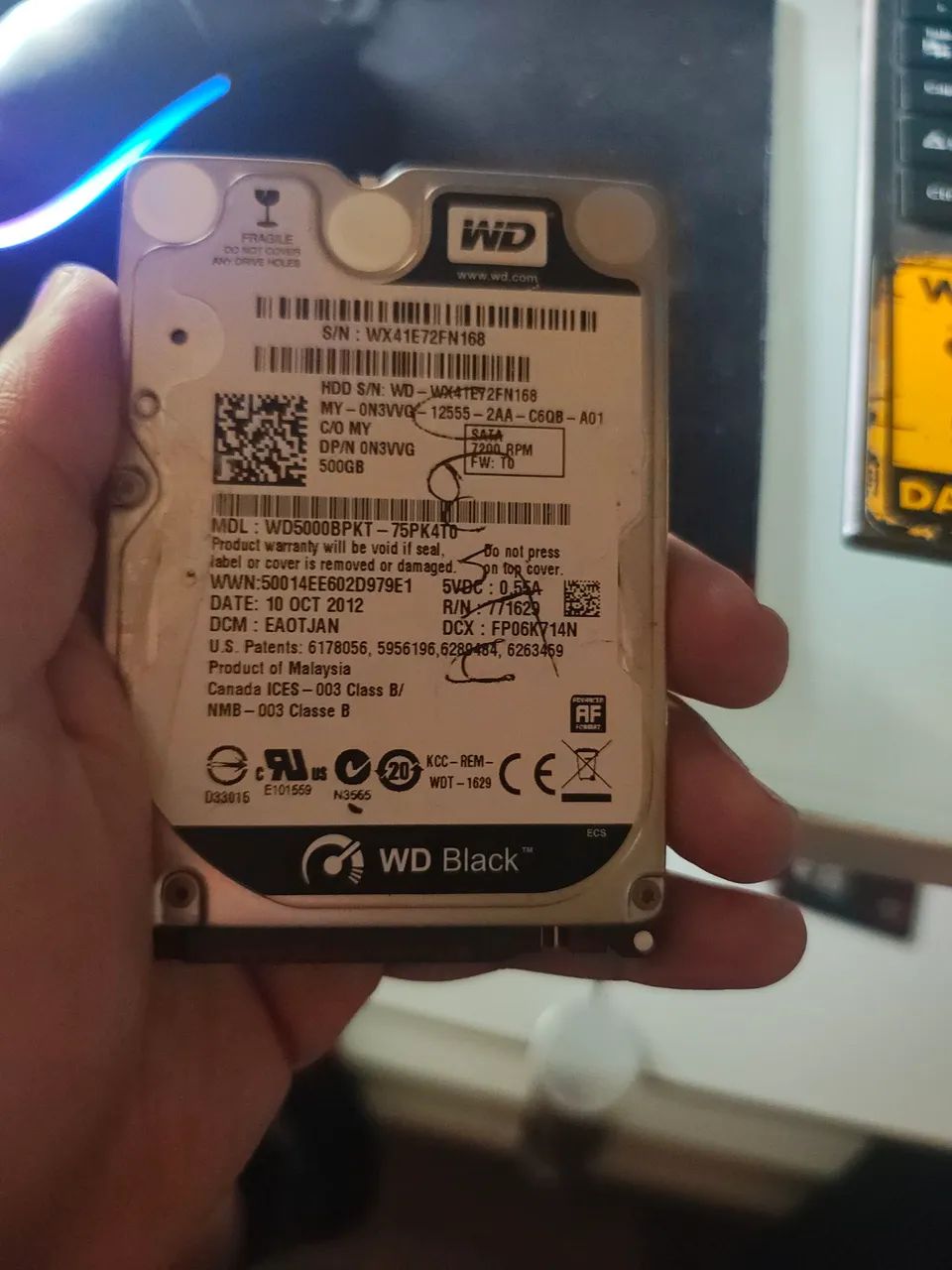 Hd notebook 500gb 