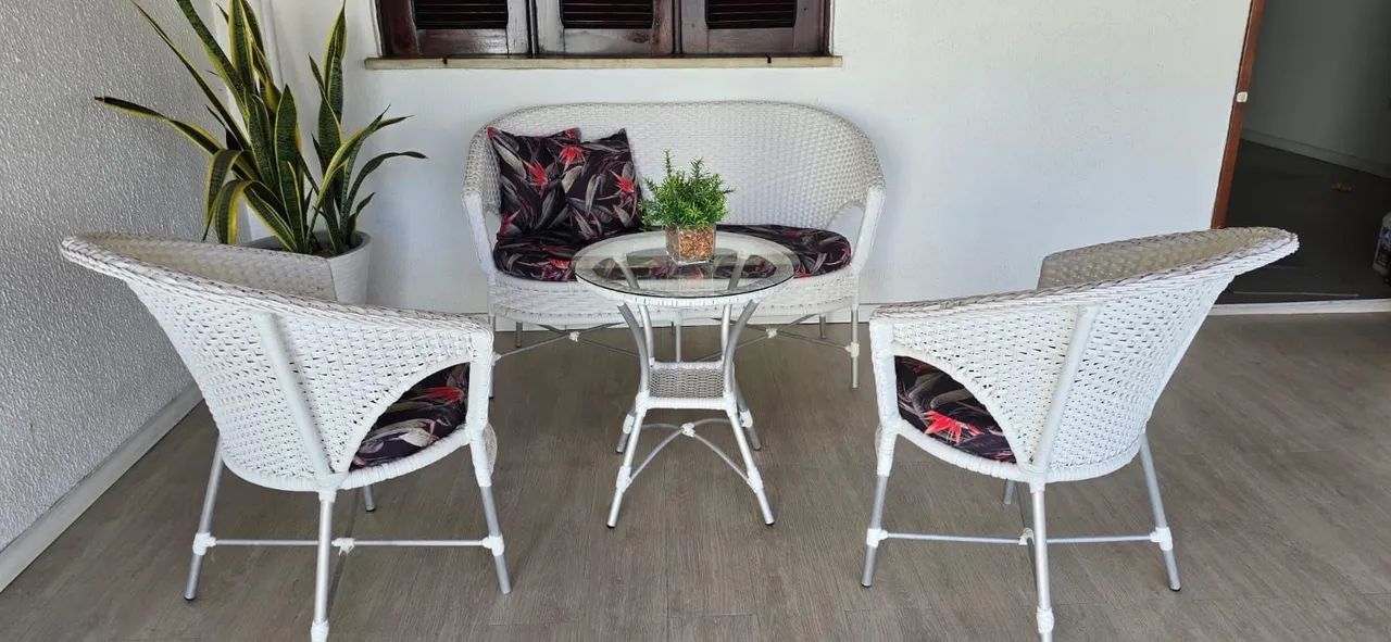Conjunto de cadeiras de vime. - Foto 2
