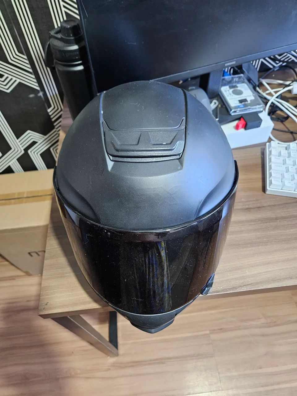 Capacete asx Eagle com oculos interno