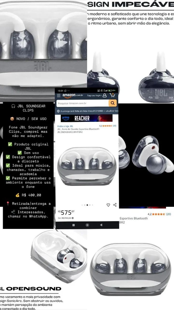 Fone JBL SOUNDGEAR CLIPS - Foto 2