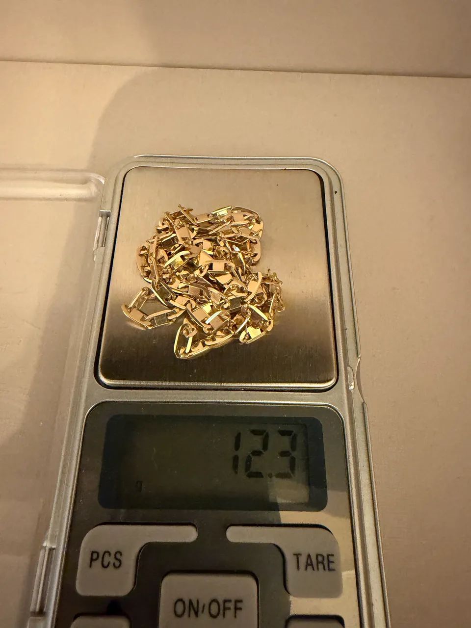 Corrente ouro piastrine 18k - 12.5g. 62cm - Foto 3
