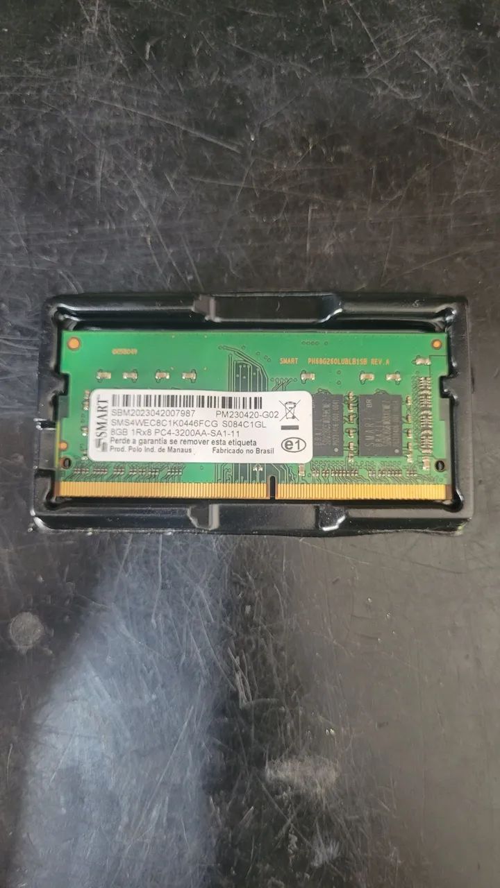 MEMÓRIA NOTEBOOK DDR4 8GB 