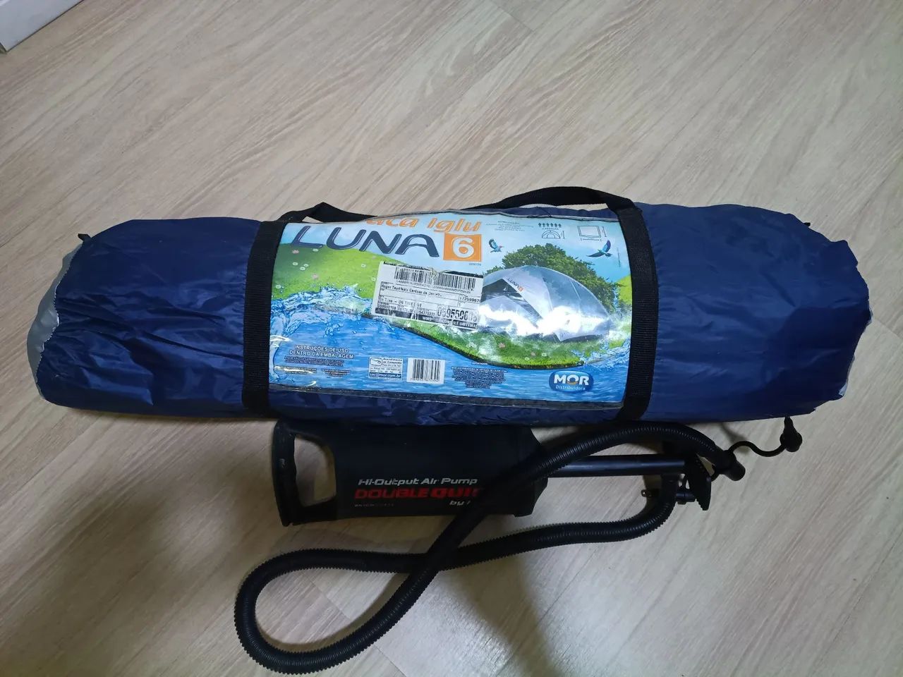 Barraca camping 6 lugares completa com colchão e bomba  - Foto 5