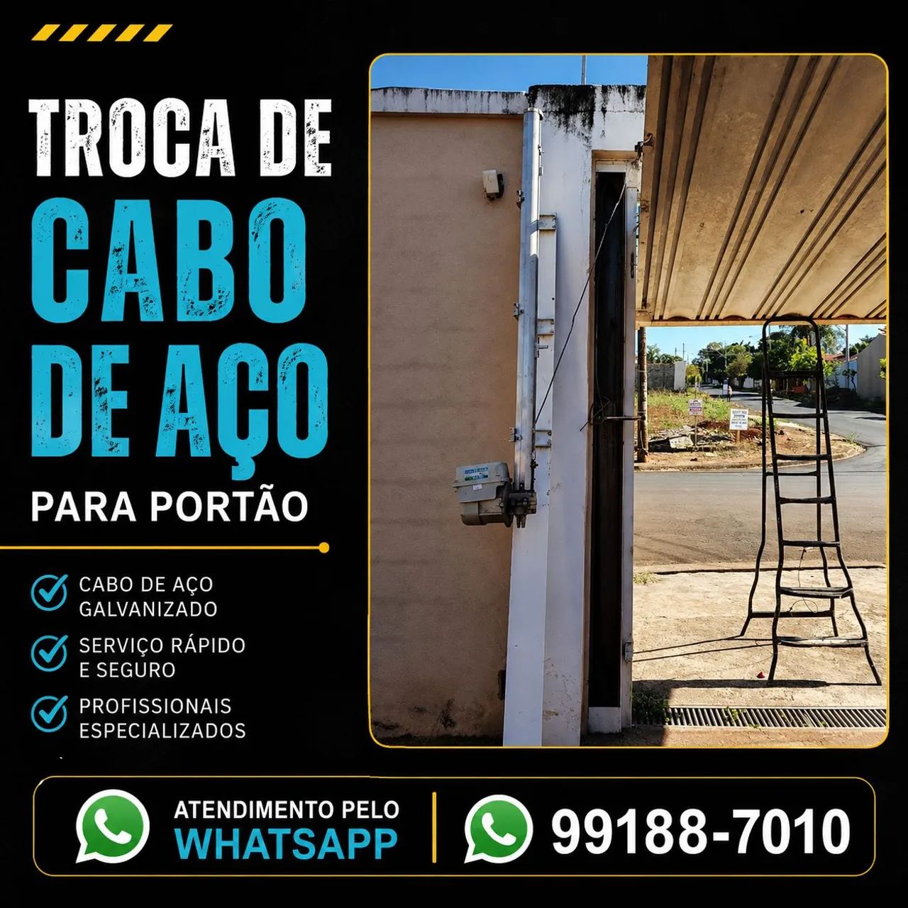 Cabo de aço Para Portão: tranquilidade e movimento garantido 