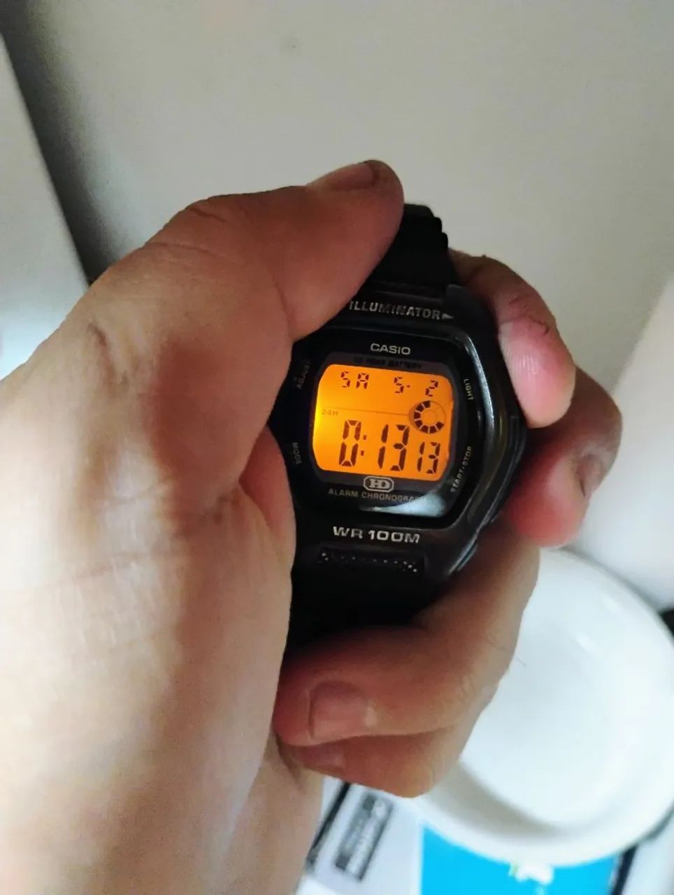  Casio Illuminator cronógrafo HDD-600 2889 digital 100M WR 40mm - Foto 4