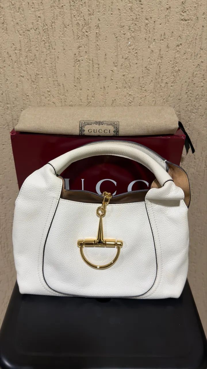 Bolsa Gucci Softbit branca 