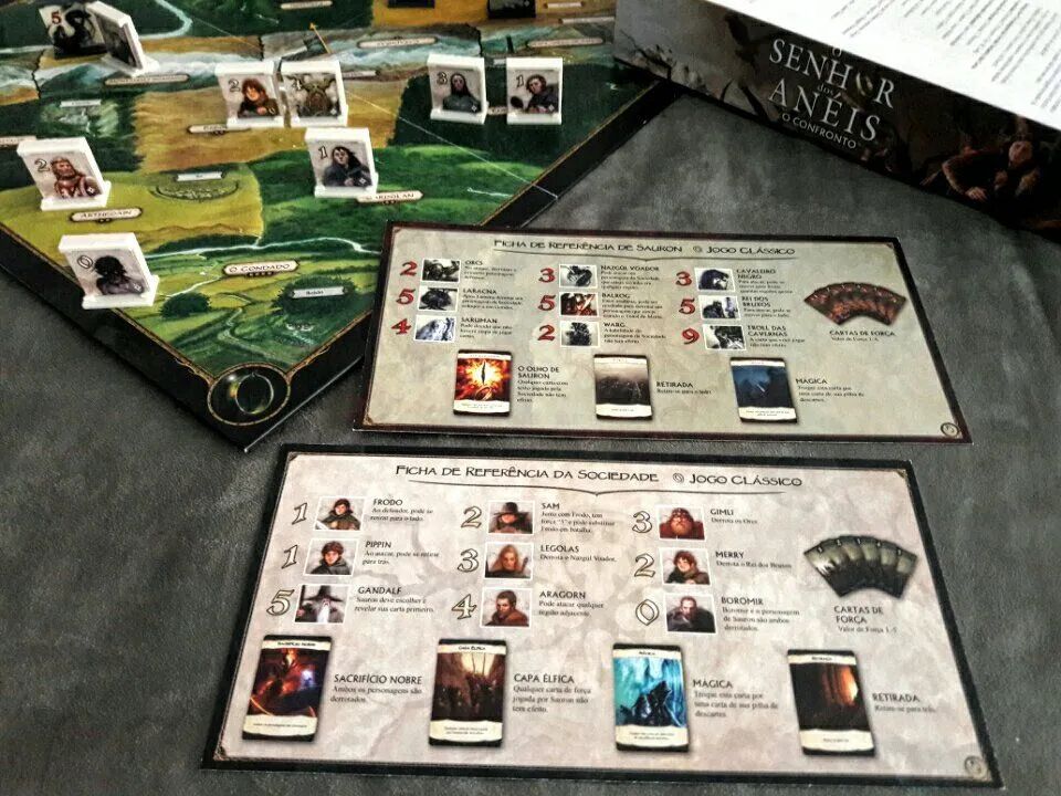 Senhor dos anéis o confronto boardgame para 2 jogadores- usado sleevado - Foto 4