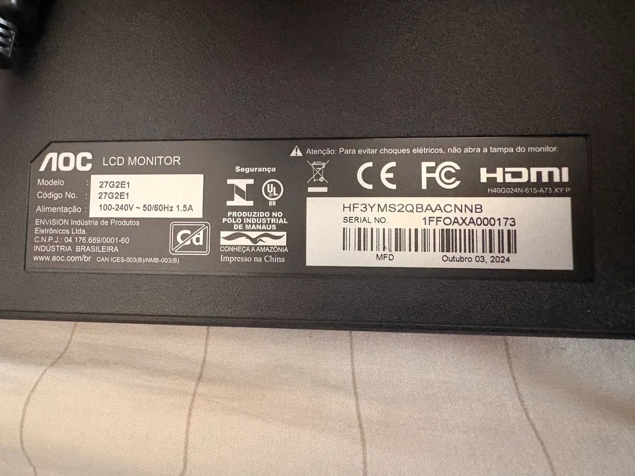 Monitor AOC 27 Polegadas  - Foto 3