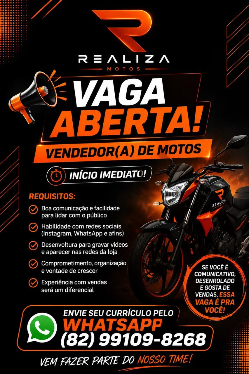 Vendedor(a) - loja de motos 