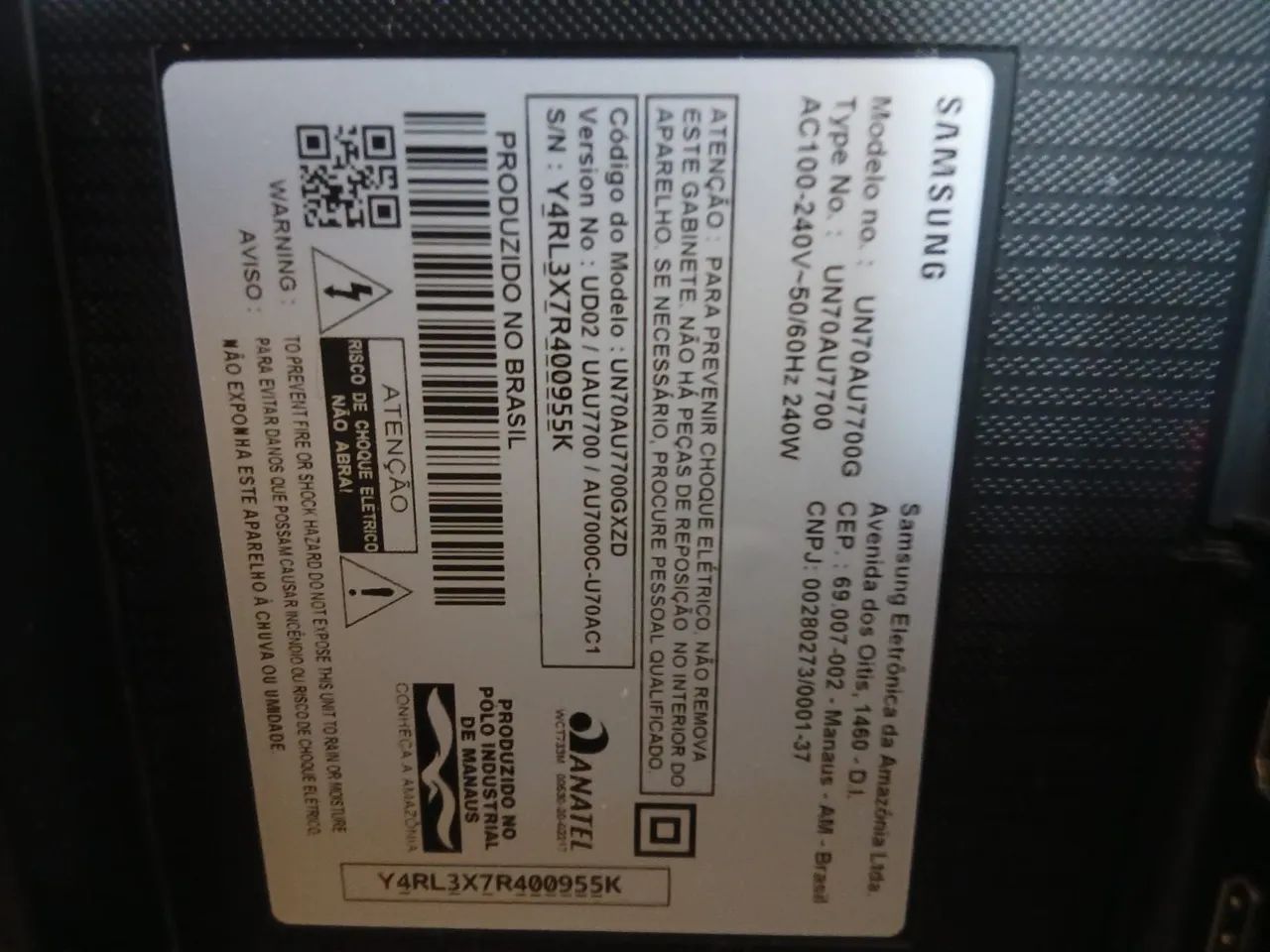 Tv Samsung 75 polegadas tela quebrada  - Foto 2