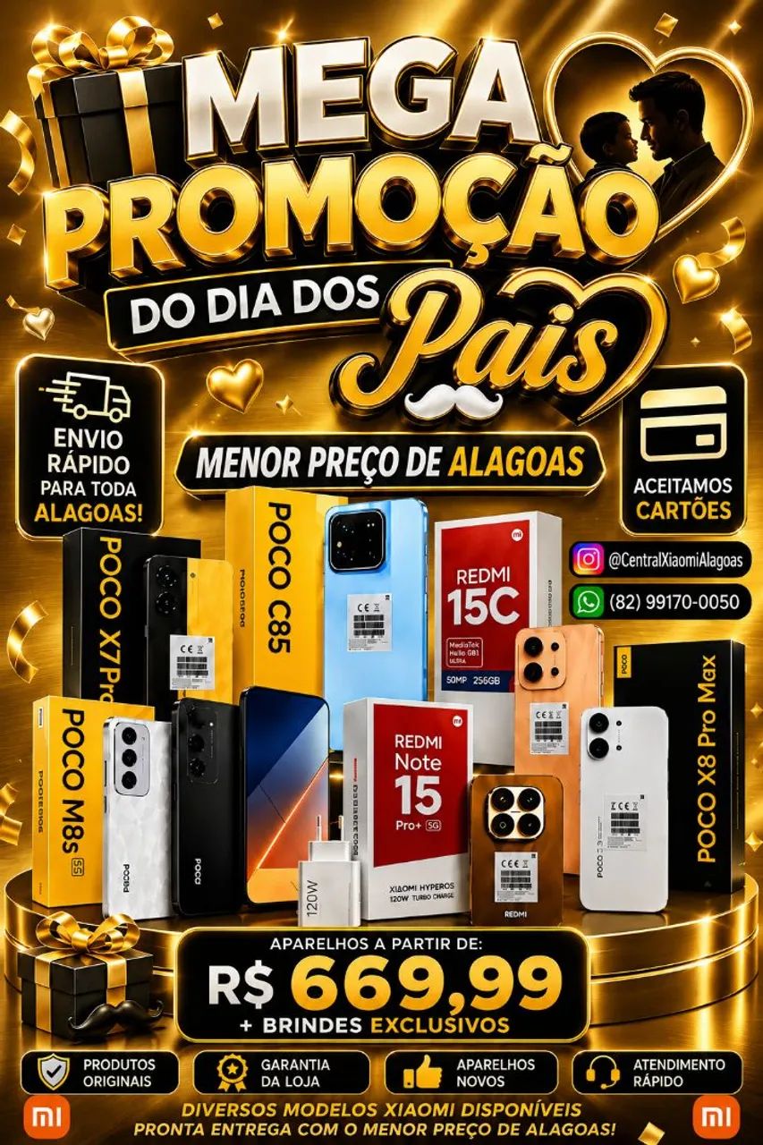 Xiaomi Poco M8s 5G, Poco X8 Pro 5G, Redmi 15C e Diversos Modelos Disponíveis 