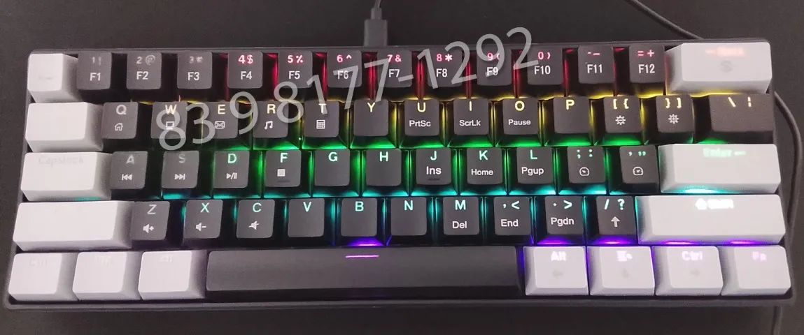 Teclado Mecânico 60% PRETO/CINZA - Foto 4