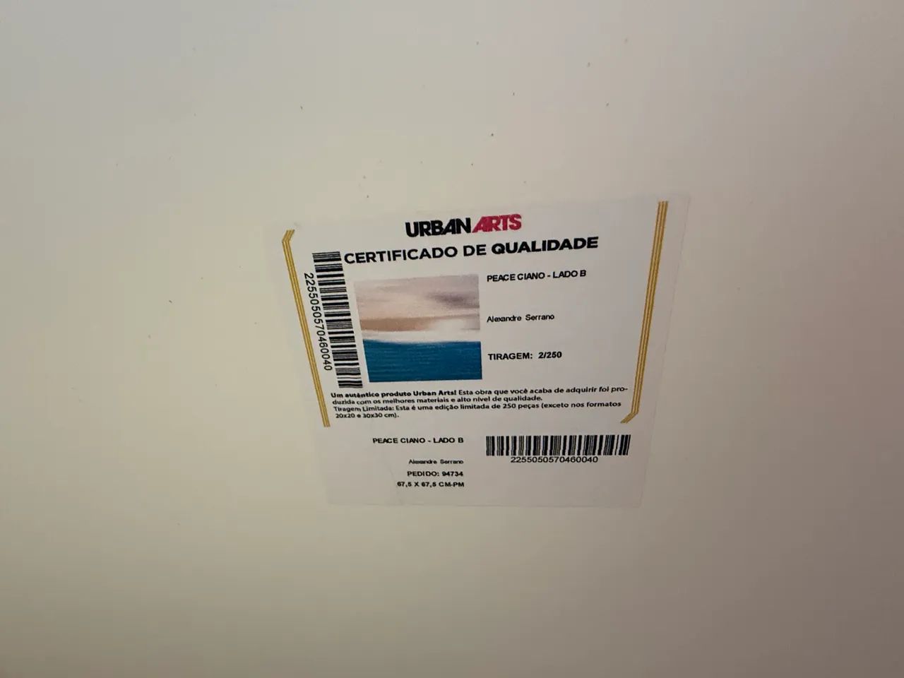 Quadros 70x70 moldura preta premium  - Foto 4