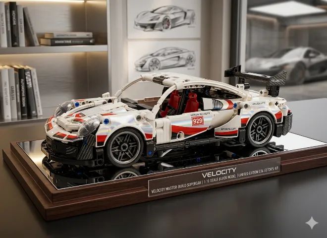 Carro Speed Building Blocks 1:18 Tipo LEGO Velocity 929 (Novo na