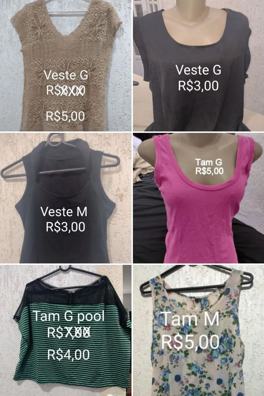 Blusas femininas - R$3,00 a peça  - Foto 4