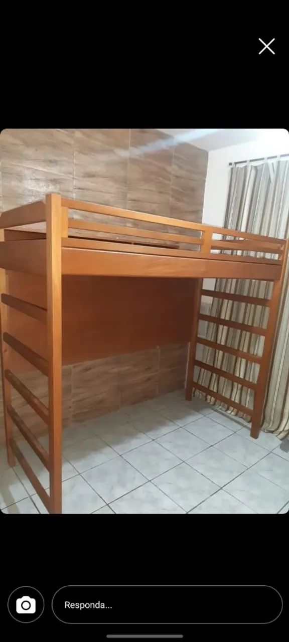 Cama Mezanino Madeira Maciça 