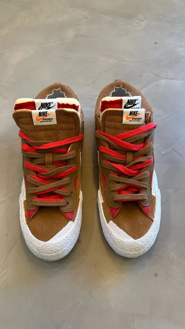Tênis Sacai x Nike Blazer Low British Tan - Foto 2