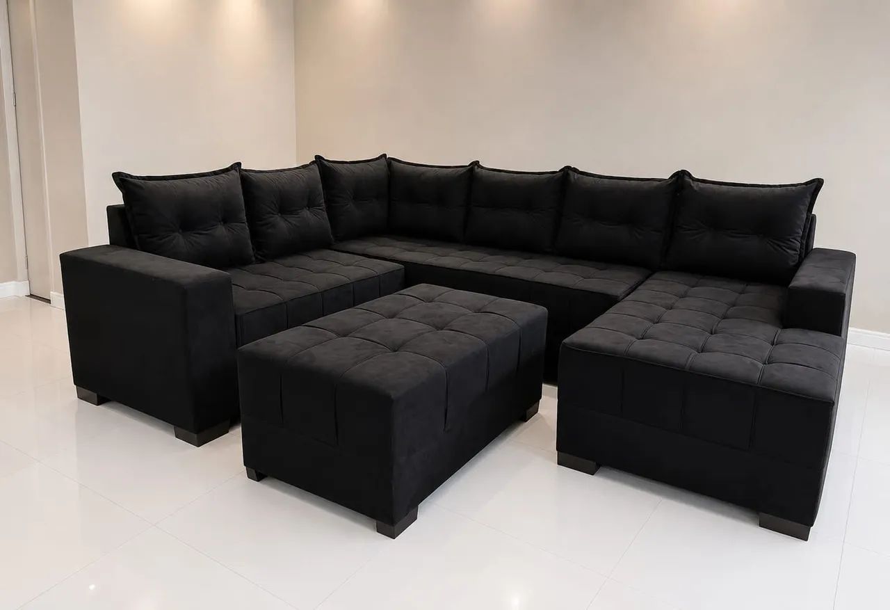 Ofertas sofá 7 lugares d luxo densidade d 33 pronta entrega  - Foto 2