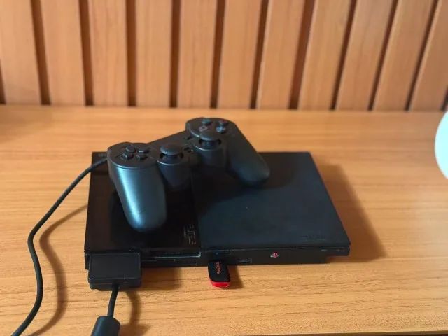 PS2 Slim com kit completo para jogar! - Foto 2