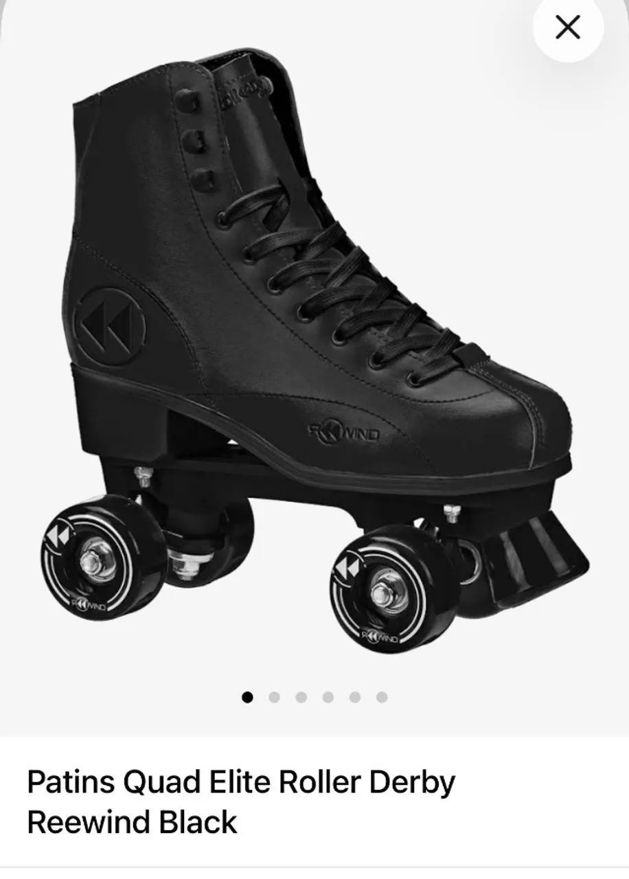 Patins Quad Elite Roller Derby Reewind Black - Foto 3