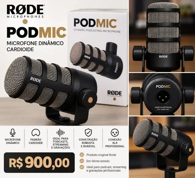 Microfone Rode Podmic