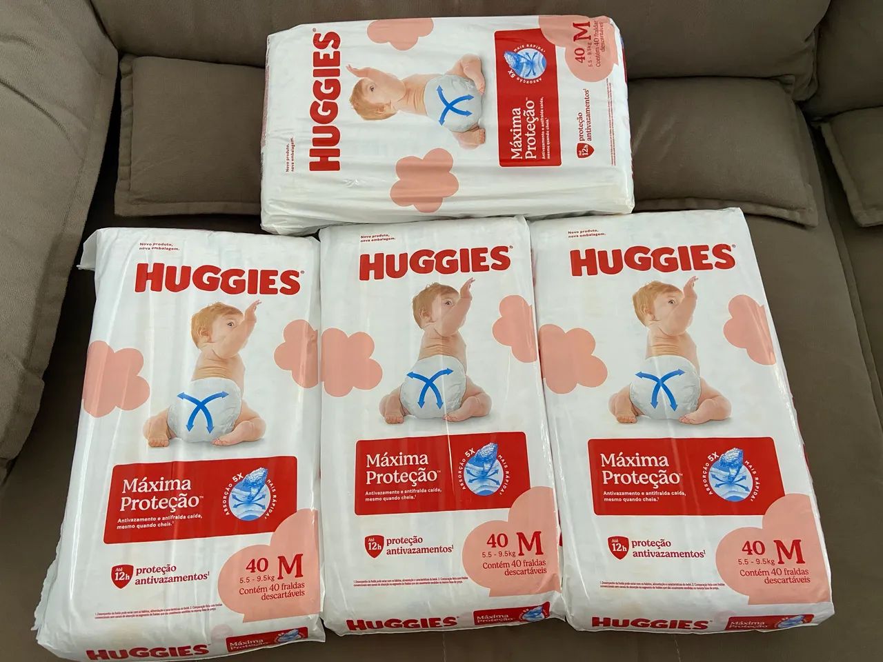 Fralda HUGGIES M com 40 fraldas 