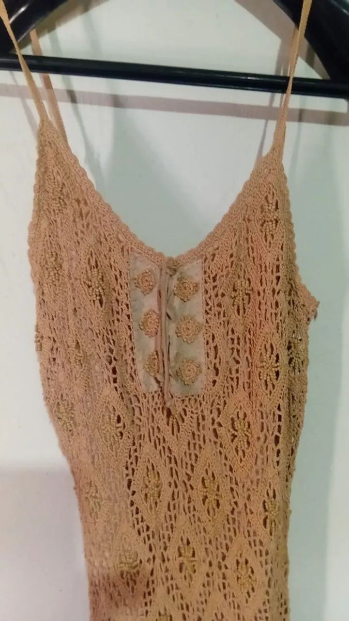 Vestido de croche longo elegante  - Foto 3