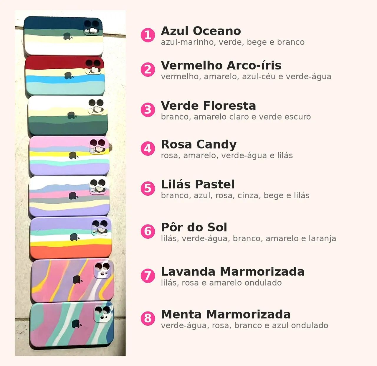 Capinhas de silicone iPhone 12 / 12 Pro - 8 cores<br> - Foto 3