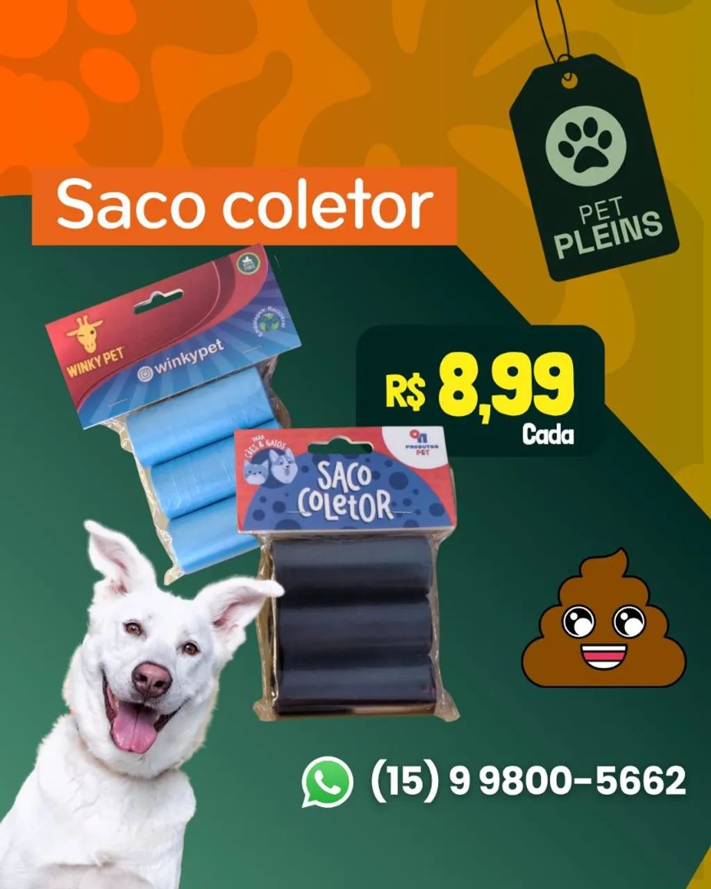 Saco coletor para PET 