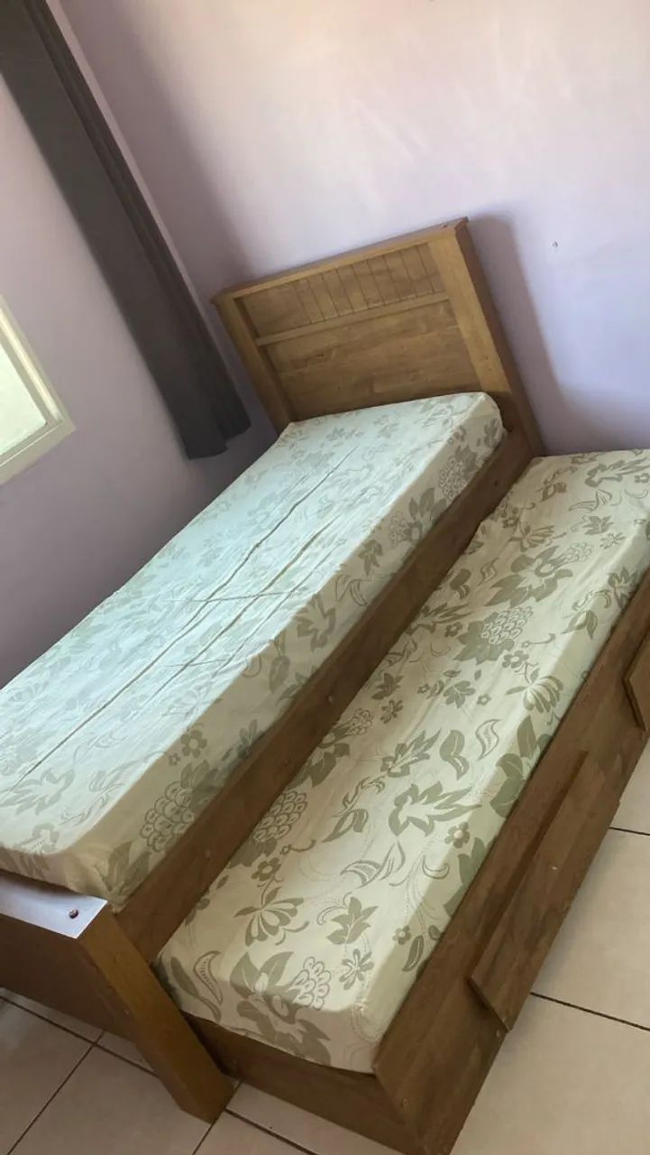 Cama com auxiliar com colchões  - Foto 2