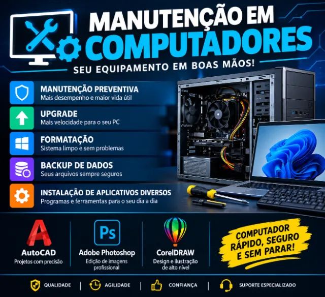 Manutenção em Computadores e Note book