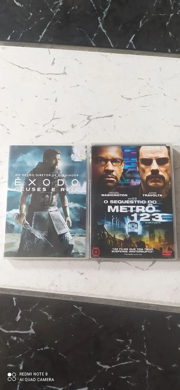 2 dvds Êxodo deuses e reis o sequestro do metrô 123