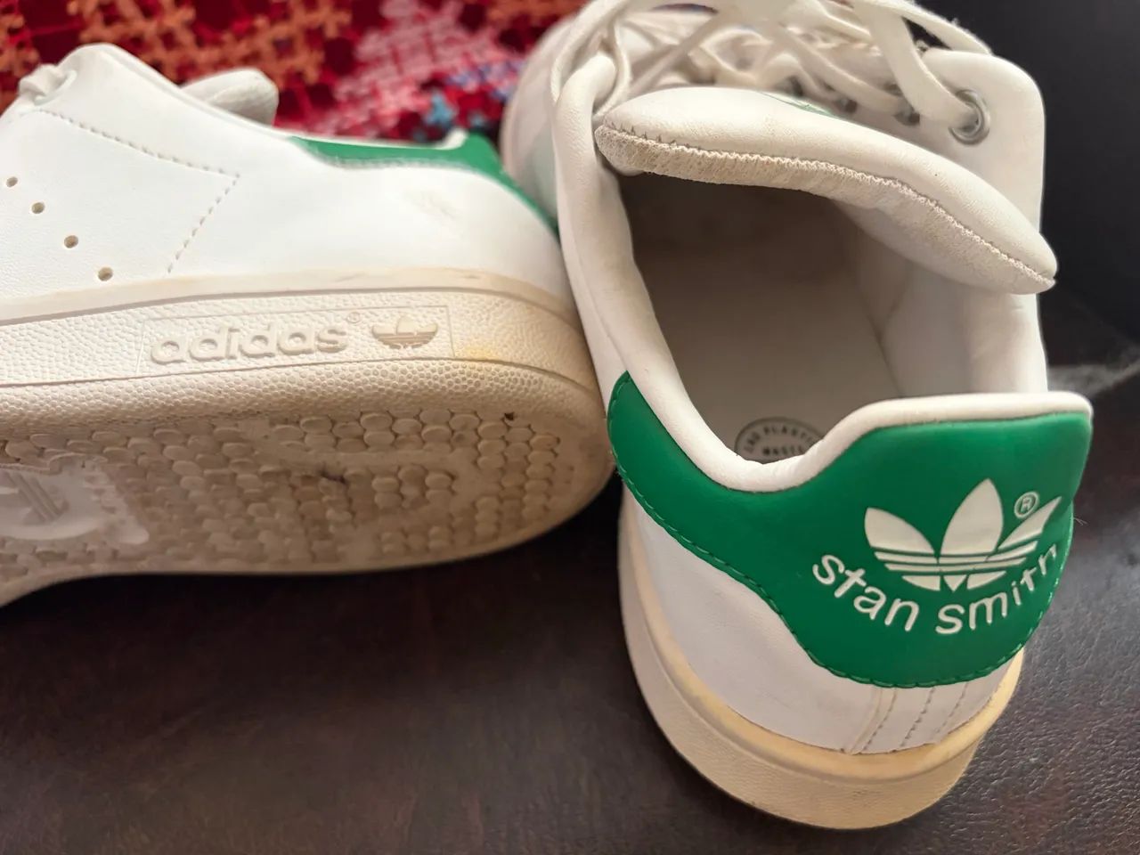 Tênis Adidas Stan Smith branco e verde - original - ótimo estado - Foto 3