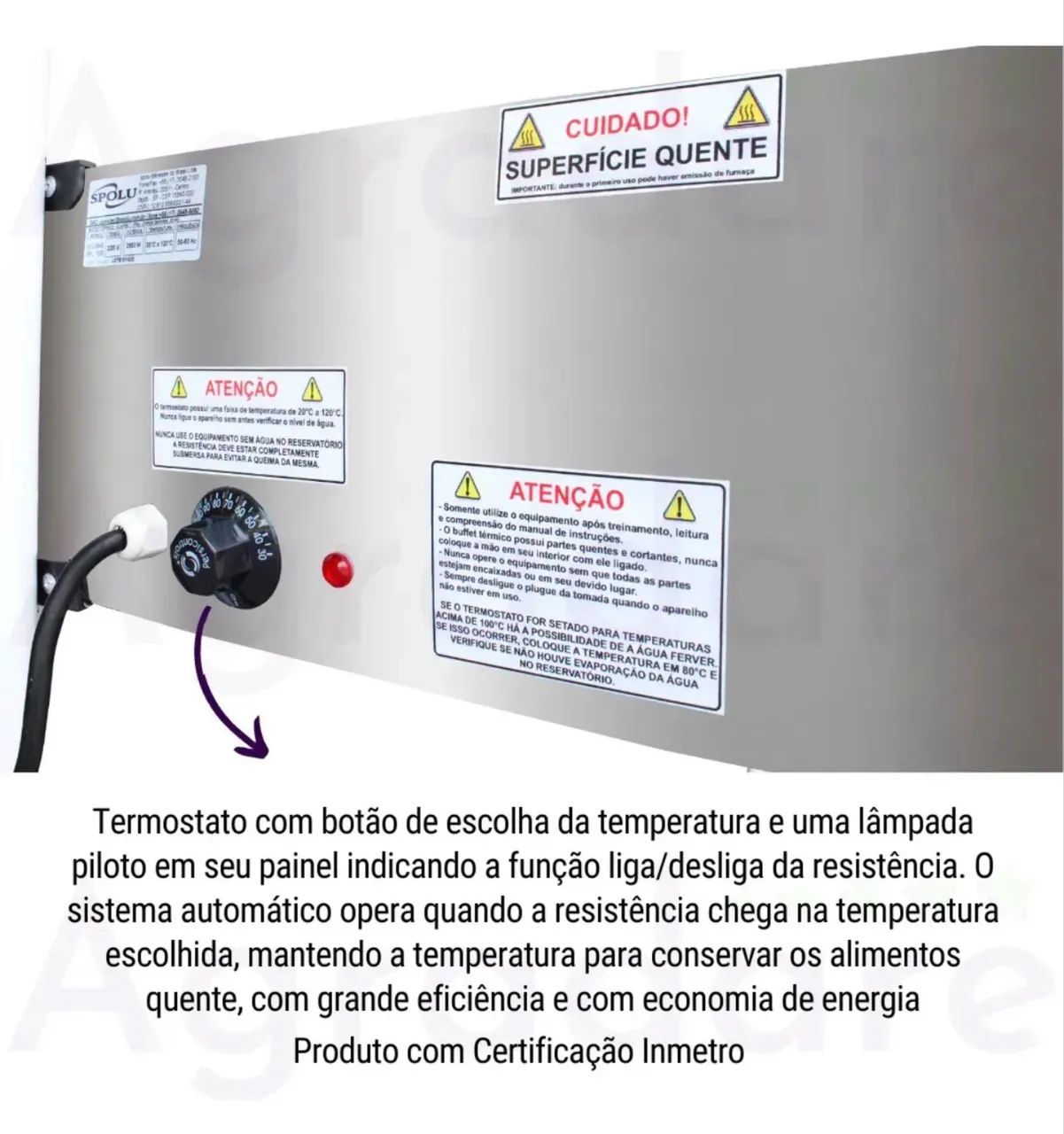 Carro térmico buffet self-service 8 cubas SPOLU