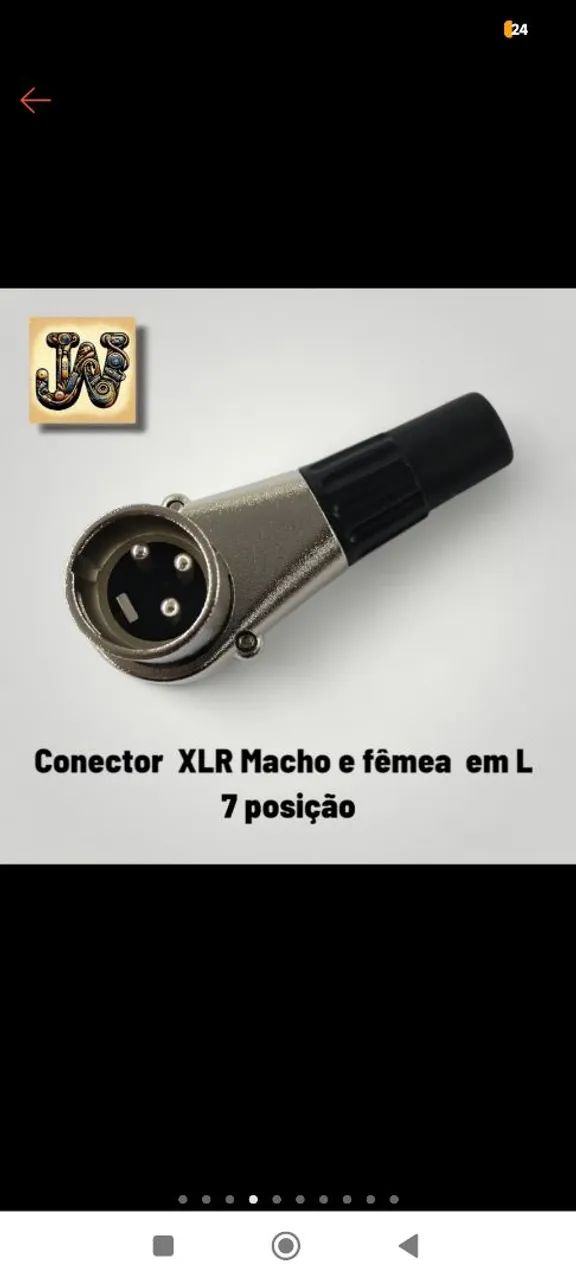 Plug xlr 90 graus  - Foto 3