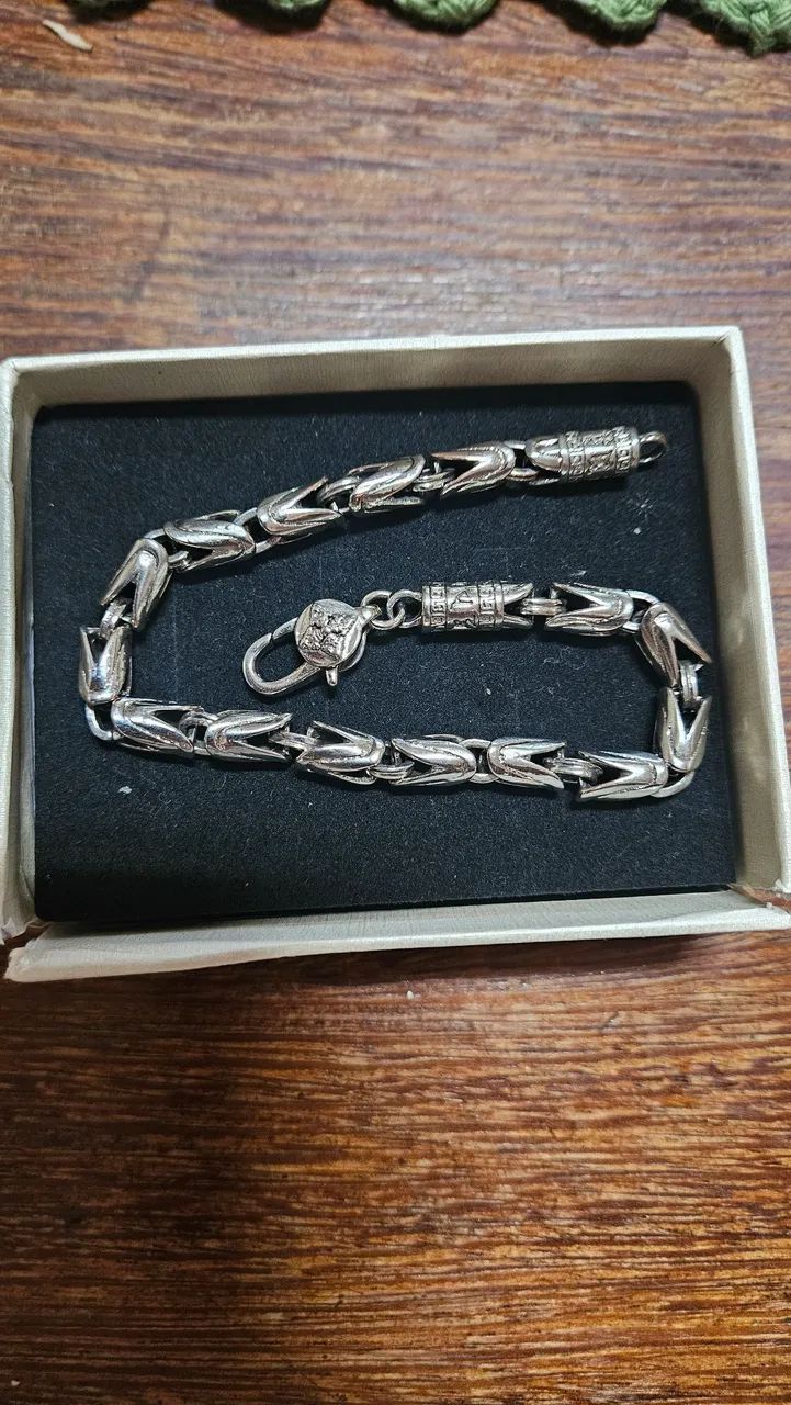 Pulseira aço escovado