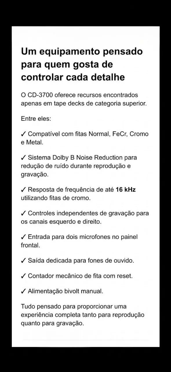 TOCA FITAS - TAPDECK GRADIENTE CD-3700  - Foto 5