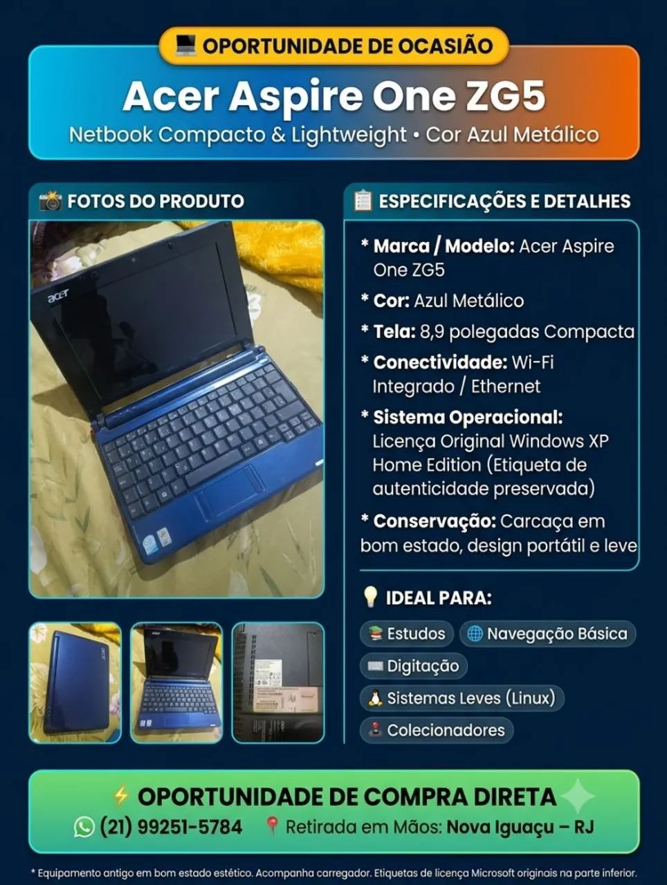 Netbook acer aspire One 