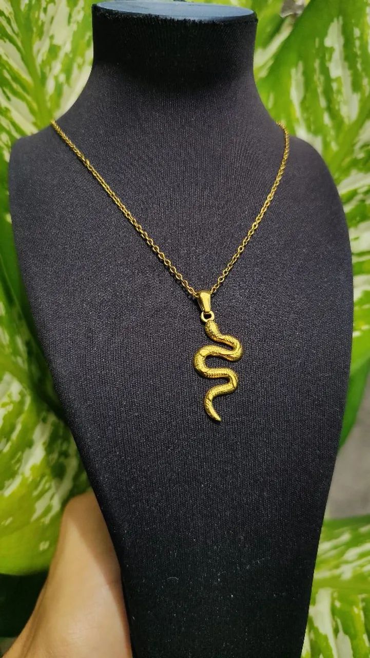 Colar feminino dourado em aço inoxidável  - Foto 5