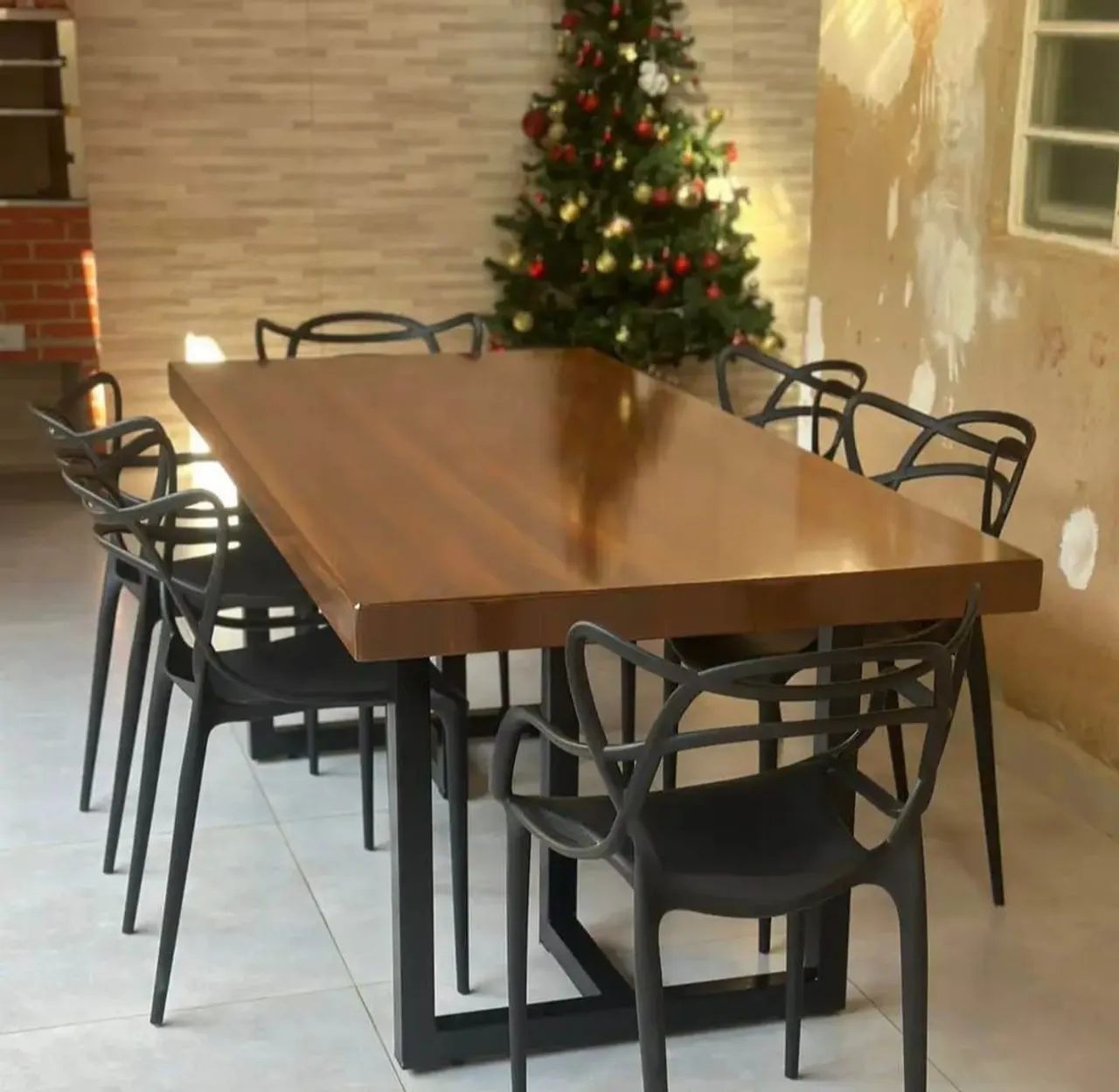 Mesa pedra de ardósia pintada  - Foto 4