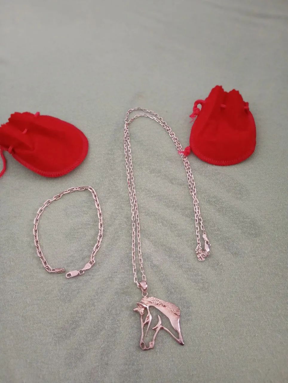 Cordão e pulseira masculina de prata 950 - Foto 3