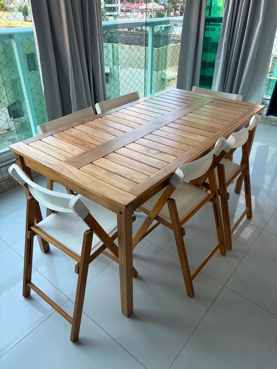 Mesa de Varanda/Jardim 6 Cadeiras 