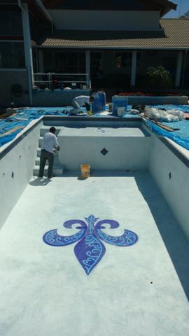 Mosaico Piscina, flor de lis, mandala - Foto 4
