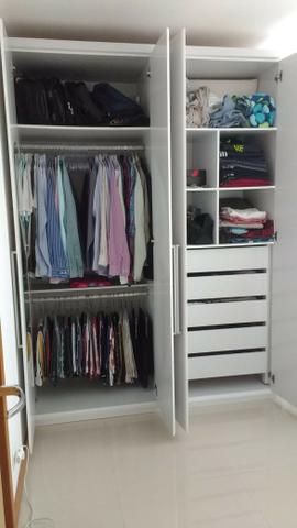 Guarda Roupa Casal 4 Portas e 5 Gavetas Prime-Flex da Toque Campainha -Laca - Foto 2