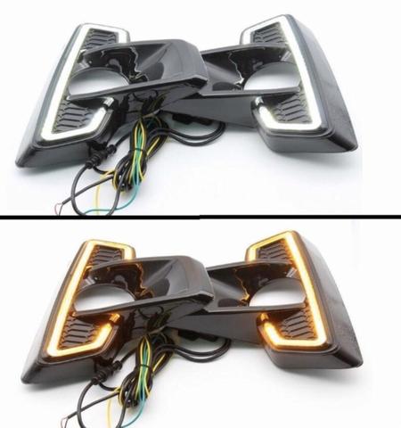 Moldura farol de milha led Drl Hilux 2018/2019 com seta oferta - Foto 2