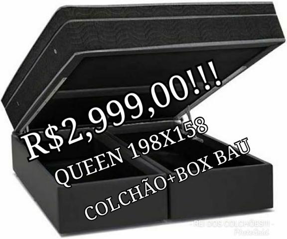 Black friday!!!colchão molas ensacadas ortobom queen+box bau queen!!!