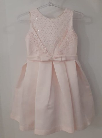 Vestido de festa infantil rosa claro